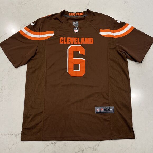 Nike Mens On Field Jersey Cleveland Browns Dawg Pound #6 Baker Mayfield Sz XXL - Picture 1 of 8
